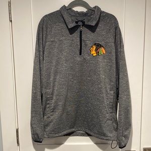 Chicago Blackhawks NHL quarter zip sweatshirt